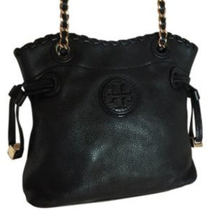 Tory Burch Marion Black Leather Cross Body Bag